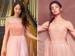 The Penthouse actress Lee Ji Ah and Alia Bhatt wore same Georges Chakra peach gown on two different occasions