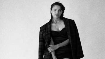 Triptii Dimri sets the internet on fire in satin mini dress and jacket in monochrome shoot