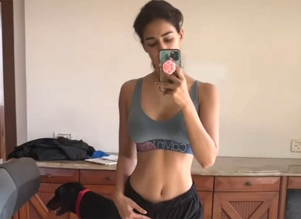 Disha Patani flaunts her washboard abs as she works out from home, check out her picture