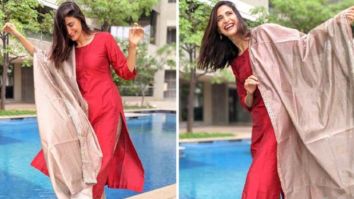 Aahana Kumra keeps it elegant in red salwar suit