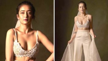 Akshara Haasan looks ethereal in embellished bralette and high rise white pants