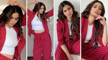 Daisy Shah nails formals with casual look in pinstriped suit