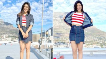 Khatron Ke Khiladi 11 star Shweta Tiwari flaunts her toned abs in striped top paired with denim jacket and mini skirt