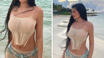 Kylie Jenner flaunts her curves in nude crop top and mini skirt in sexy new pictures on Miami beach