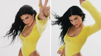 Kylie Jenner looks sultry in risky yellow monokini and boots on the cover of TMRW magazine