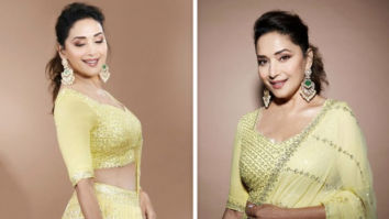 Madhuri Dixit sparkles in embroidered yellow lehenga for Dance Deewane 3 shoot