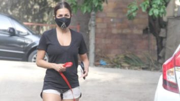 Malaika Arora spotted with her pet dog in Bandra