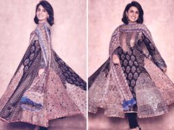 Neetu Kapoor looks gorgeous in hand-block print Abu Jani and Sandeep Khosla anarkali dresses