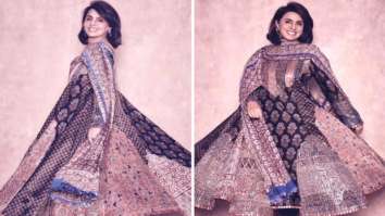 Neetu Kapoor looks gorgeous in hand-block print Abu Jani and Sandeep Khosla anarkali dresses