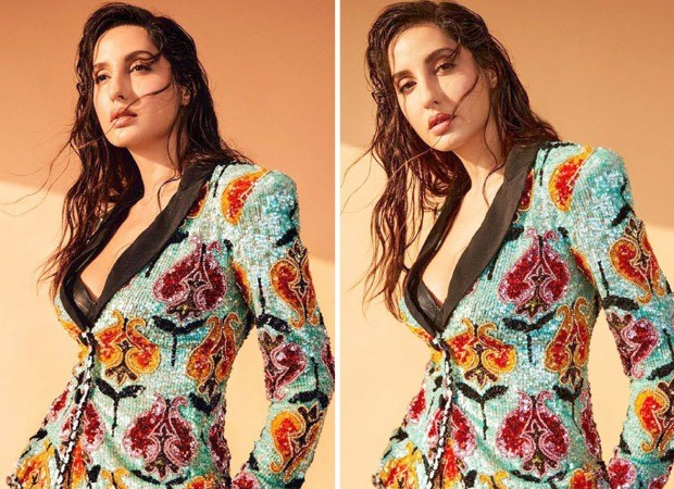 Nora Fatehi Raises Glam Quotient In Sparkly Powersuit With Floral Motifs On Dance Deewane 3 3 4041