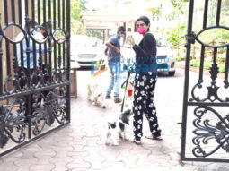 Photos: Khushi Kapoor snapped with her pet in Lokhandwala