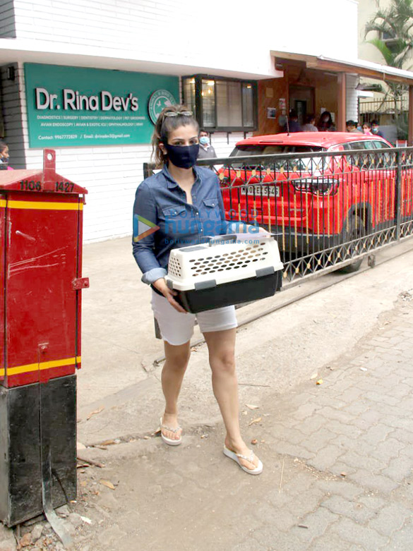Photos: Raveena Tandon spotted at a pet clinic in Khar Photos: Raveena Tandon spotted at a pet clinic in Khar