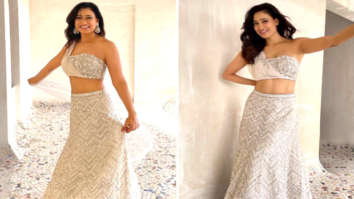 Shweta Tiwari looks resplendent in ivory mirror work lehenga worth Rs. 75,150