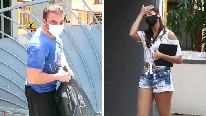 Sohail Khan and Pooja Hegde spotted in Bandra
