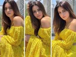 Aamna Sharif gives ultimate summer vibes in cold-shoulder yellow crop top and skirt