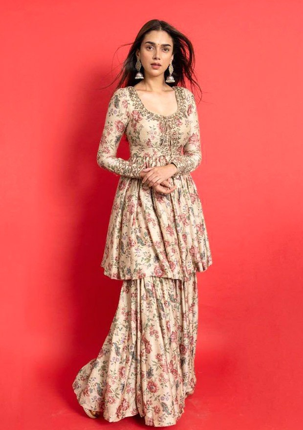 Aditi Rao Hydari looks ethereal in floral sharara set worth Rs. 48,000 for Sardar Ka Grandson promotions