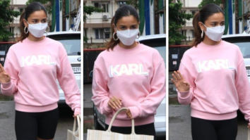 Alia Bhatt steps out for brunch in pink sweatshirt and cycling shorts with luxury Dior bag worth Rs. 2.4 lakh