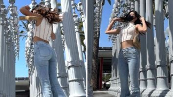 Ananya Panday beats the summer heat in crop top and high waist flared jeans