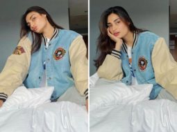 Athiya Shetty gives a glam twist to a casual look with a bomber jacket
