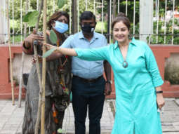 BMC Asst Comm Vishvas Mote brings together animal activists Ayesha Jhulka and Anusha Srinivasan Iyer in tree plantation to Make Earth Green Again