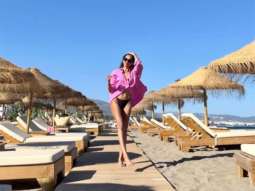 Banita Sandhu sizzles in sunkissed pictures donning black bikini and pink shirt