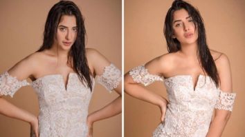 Bigg Boss 13 fame Mahira Sharma stuns in off-shoulder lace mini dress
