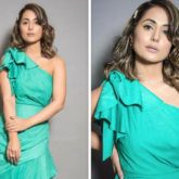 Hina Khan’s asymmetric midi dress with one-shoulder detailing is a perfect summer outfit