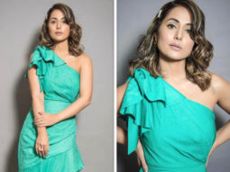 Hina Khan’s asymmetric midi dress with one-shoulder detailing is a perfect summer outfit