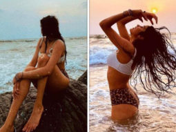 Janhvi Kapoor gives major beach goals in white top and animal print bikini bottom in picturesque sunset photos