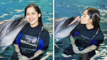 Jannat Zubair strikes a pose with a dolphin and the pictures are too cute