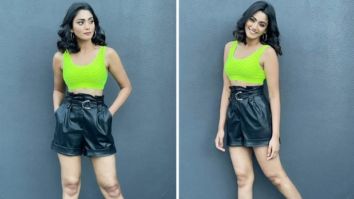 Khatron Ke Khiladi 11: Sana Makbul stuns in a neon sports bra and high-waist black leather shorts