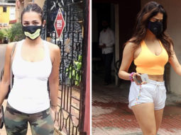 Malaika Arora and Janhvi Kapoor spotted at Diva Yoga in Bandra