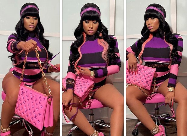 Nick Minaj is luxury queen in Louis Vuitton bodysuit and purse worth over Rs. 3.6 lakh