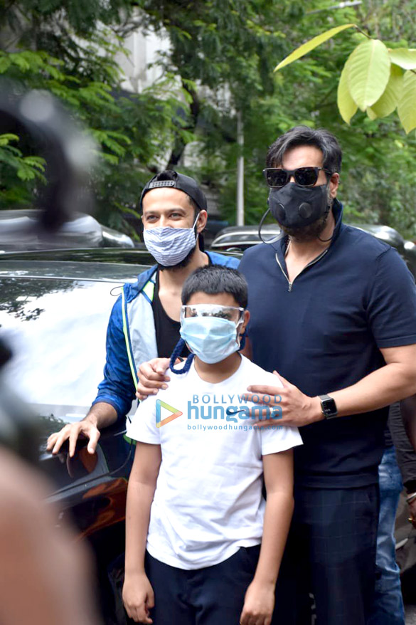 Photos: Ajay Devgn and Yug Devgn snapped attending a tree plantation drive in Juhu Photos: Ajay Devgn and Yug Devgn snapped attending a tree plantation drive in Juhu