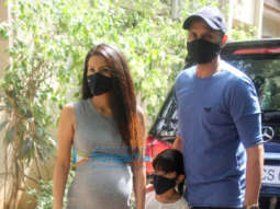 Photos: Geeta Basra and Harbhajan Singh spotted at a clinic in Khar