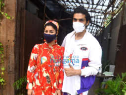 Photos Gurmeet Choudhary and Debina Bonnerjee snapped at a coffee shop in Juhu