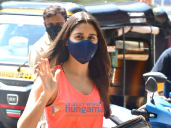 Photos: Krystle D'Souza and Nikita Dutta spotted outside Mehboob studio in Bandra for vaccination