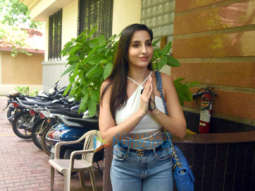 Photos: Nora Fatehi snapped at a dubbing studio in Andheri