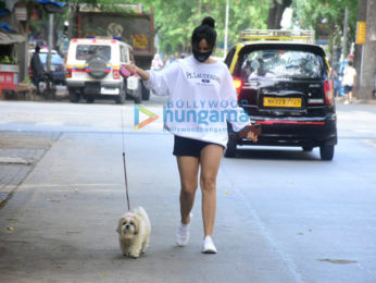 Photos: Sophie Choudry and Neha Sharma spotted with their pets in Bandra