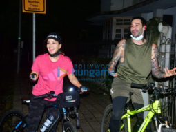 Photos: Sunny Leone with husband spotted cycling in Bandra