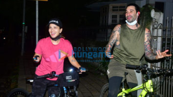 Photos: Sunny Leone with husband spotted cycling in Bandra