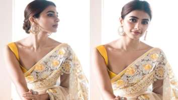 Pooja Hegde is pure demure and grace in gorgeous saree by Manish Malhotra