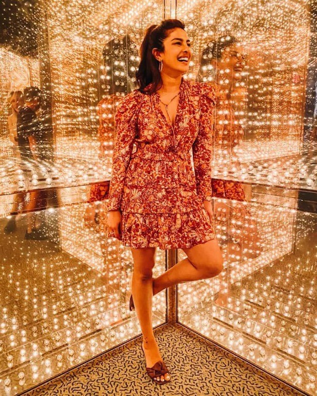 Priyanka Chopra looks gorgeous in brown printed dress as she visits Rock and Roll Hall of Fame with Madhu Chopra
