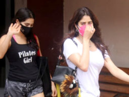 Sara Ali Khan and Janhvi Kapoor spotted at pilates in Santacruz