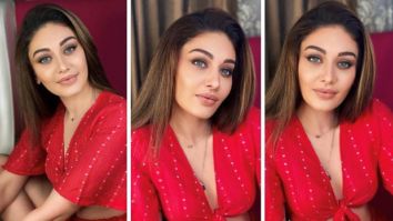 Shefali Jariwala sets fiery vibe in red co-ord printed set