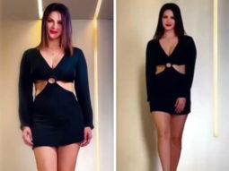 Sunny Leone exudes oomph factor in sultry black mini dress with risky cut-outs
