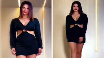 Sunny Leone exudes oomph factor in sultry black mini dress with risky cut-outs