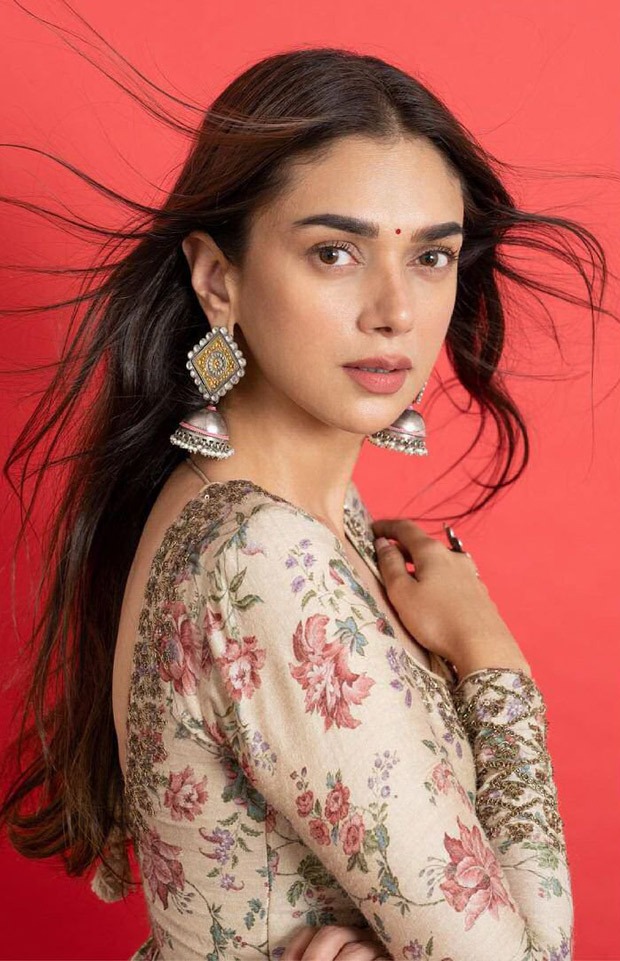  Aditi Rao Hydari looks ethereal in floral sharara set worth Rs. 48,000 for Sardar Ka Grandson promotions