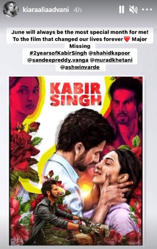"To the film that changed our lives forever"- Kiara Advani celebrates two years of Kabir Singh