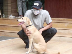 Aditya Roy Kapur with mom and pet dog spotted at a pet clinic in Bandra